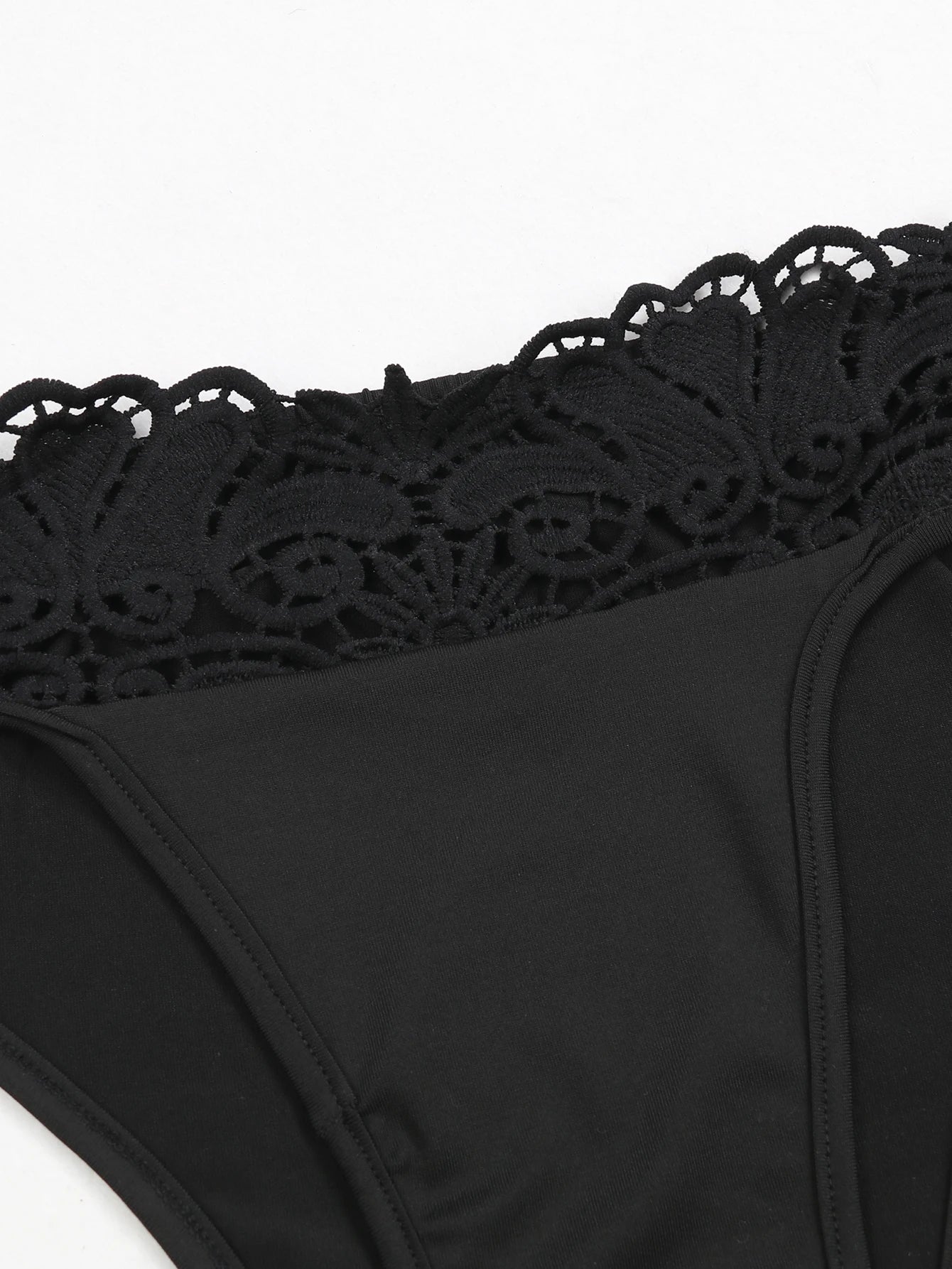 Halle Black Lace Three Piece swimsuit